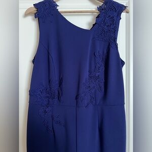 Apt. 9 Blue Asymmetrical Sheath Jumpsuit